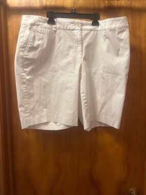 Talbots White Classic Bermuda Shorts